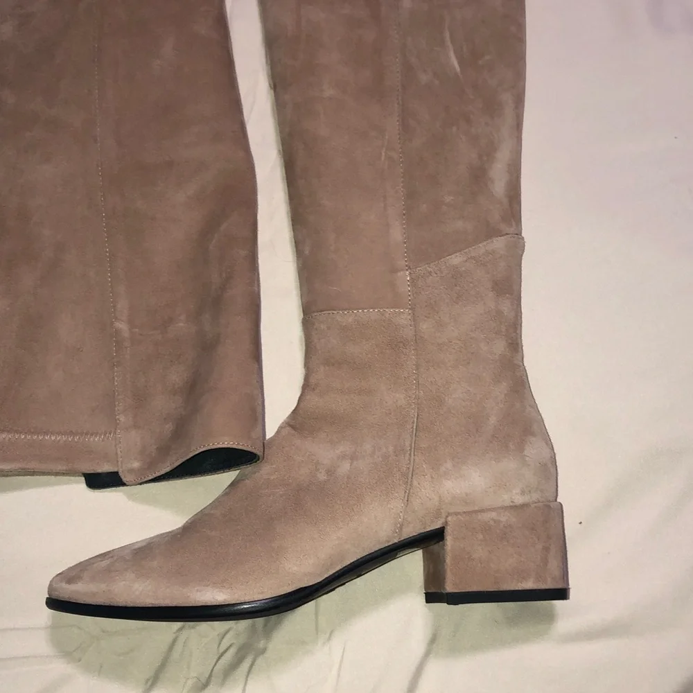 NEW Artisan HOMERS Beige Suede OVER the Knee Boots sz 37 (6-6.5) Made in Spain